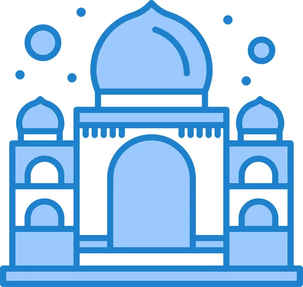 Bâtiment Inde Mahal Icône — Image vectorielle