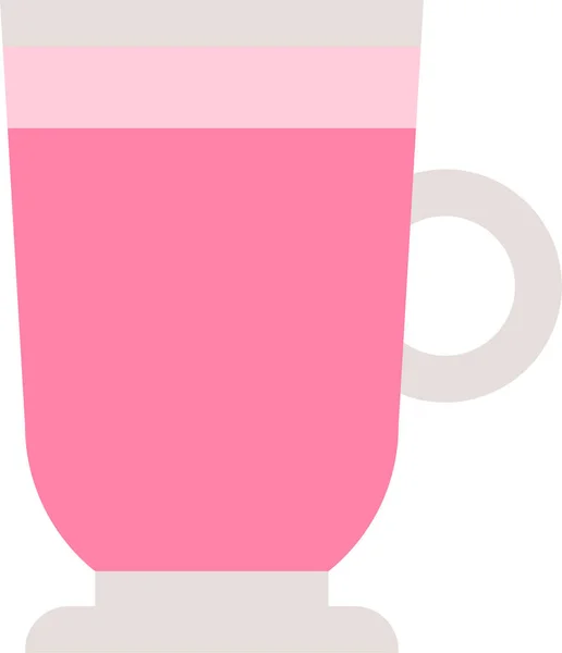 Напитки Пьют Иконку Молочного Коктейля Плоском Стиле — стоковый вектор