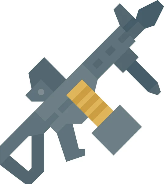 Pistola Máquina Militar Icono Categoría Militarywar — Vector de stock