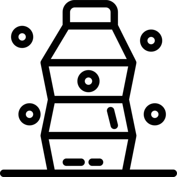 Botella Bebida Alimento Icono — Vector de stock
