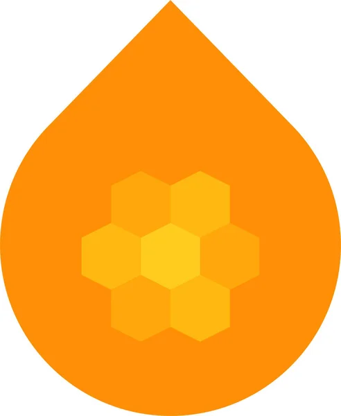 扁平的滴灌农场蜂蜜图标 — 图库矢量图片