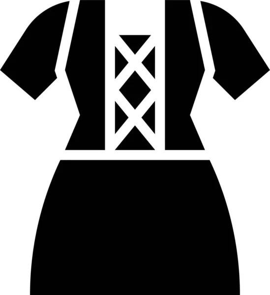 Ubrania Sukienka Moda Ikona Kategorii Napoje Spożywcze — Wektor stockowy