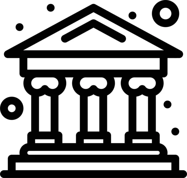 Ikone Der Bankgeldschule — Stockvektor