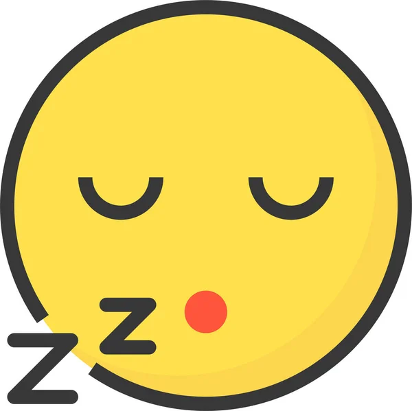 Εικονίδιο Έκφρασης Emoji Emoticon Στυλ Γεμισμένο Περίγραμμα — Διανυσματικό Αρχείο