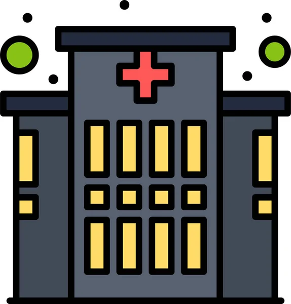 Budova Klinika Nemocnice Ikona Kategorii Hospitalshealthcare — Stockový vektor