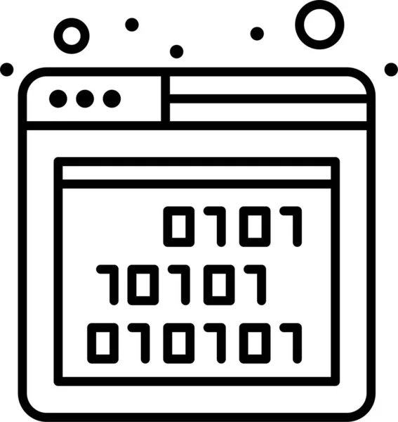 Icône Interface Code Binaire — Image vectorielle