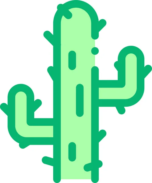 Icône Dune Désert Cactus — Image vectorielle