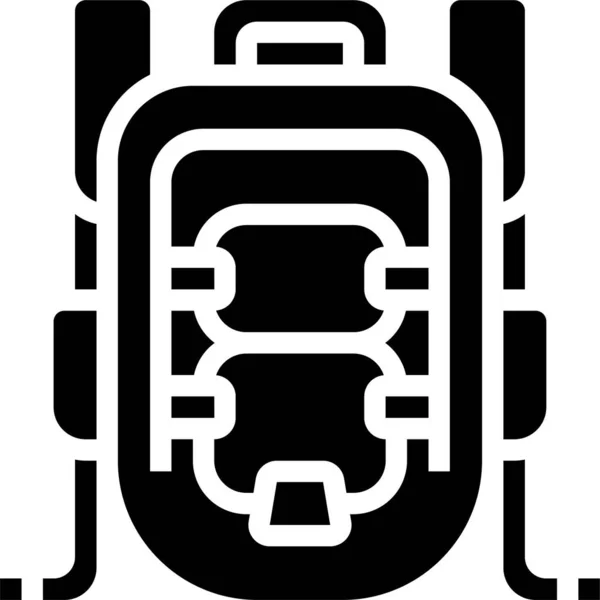 Backpack Bag Workday Icon Solid Style — Stock Vector