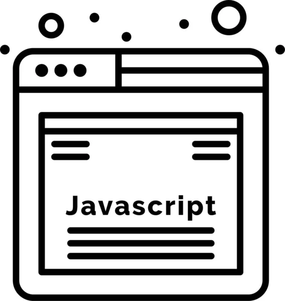 Rozwój Projektu Ikona Javascript — Wektor stockowy