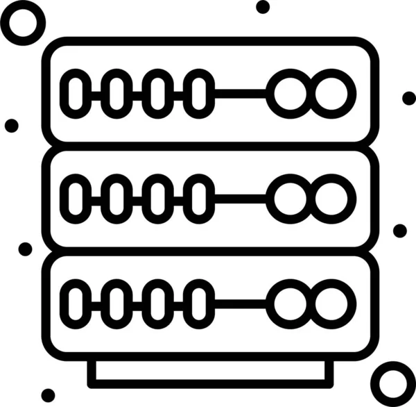 Hosting Rack Server Icon — Vetor de Stock