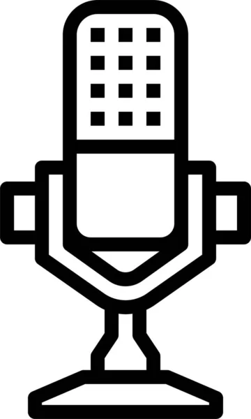 Matériel Microphone Record Icône — Image vectorielle