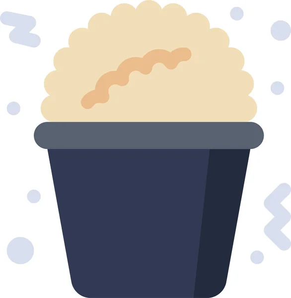 快餐爆米花在食品饮料类别中的图标 — 图库矢量图片