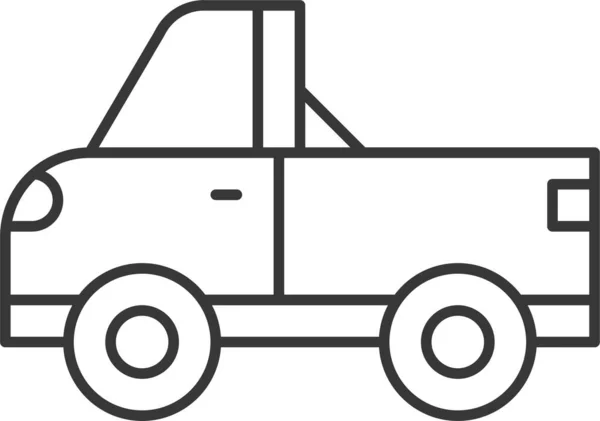 Trasporto Auto Pick Icona Auto Stile Contorno — Vettoriale Stock