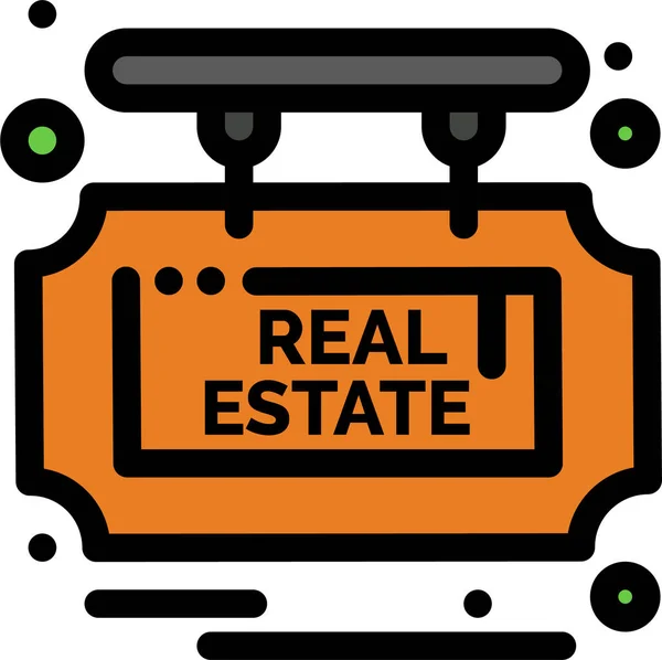 Board Estate Real Icon — Stock Vector