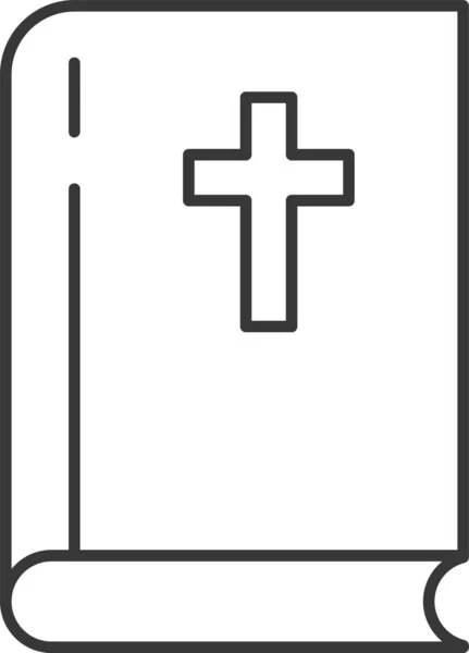 Bibelbuch Ikone Umrissen — Stockvektor