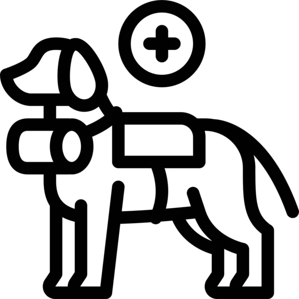 Icona Dell Elicottero Attrezzatura Cani — Vettoriale Stock