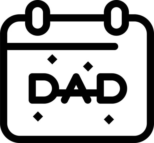 Data Calendário Ícone Dia Categoria Mothersfathersday — Vetor de Stock