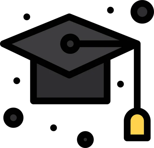 Cap Education Graduation Icon — Stock Vector