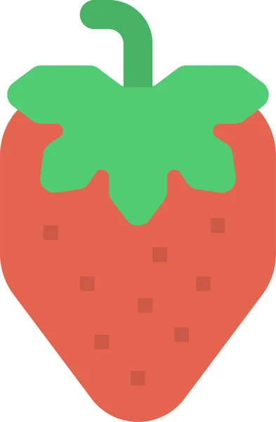 以扁平风格制作的饮食水果异族图标 — 图库矢量图片
