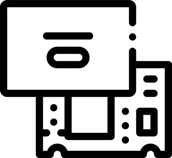 Ordinateur Portable Carte Mère Icône Technologie — Image vectorielle