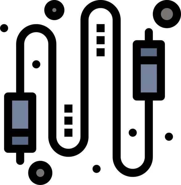 Audio Cable Ordenador Icono — Archivo Imágenes Vectoriales