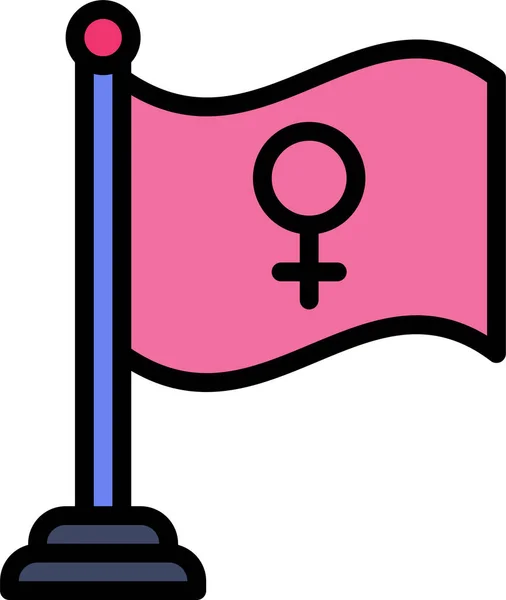 Feminizmus Feminista Ikon — Stock Vector