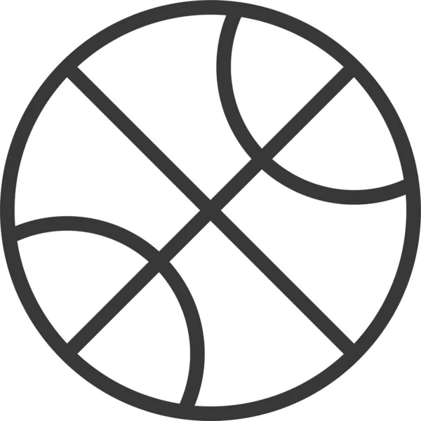婴儿篮球篮筐图标 轮廓风格 — 图库矢量图片
