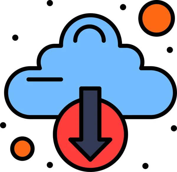 Іконка Стрілкою Хмар Вниз — стоковий вектор