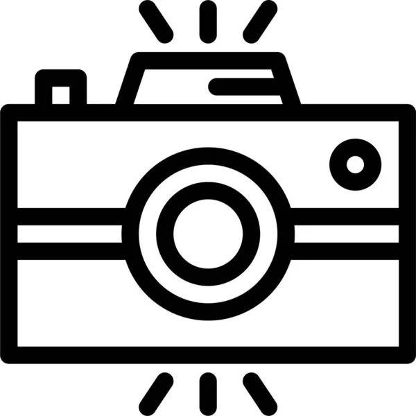 Antike Kamera Fotografie Ikone — Stockvektor
