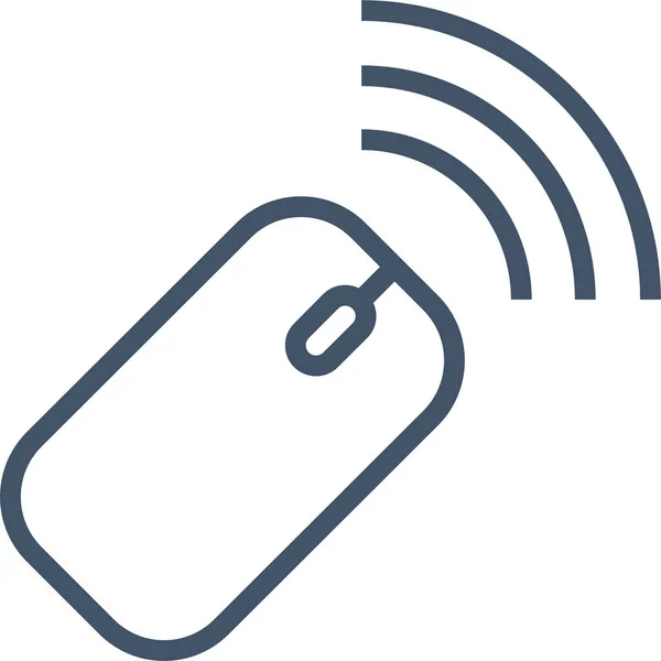 Click Mouse Wireless Icon Outline Style — стоковый вектор