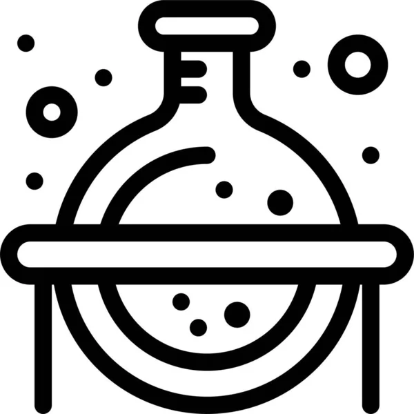 Ikona Nauki Kolbie Chemicznej Kategorii Science — Wektor stockowy