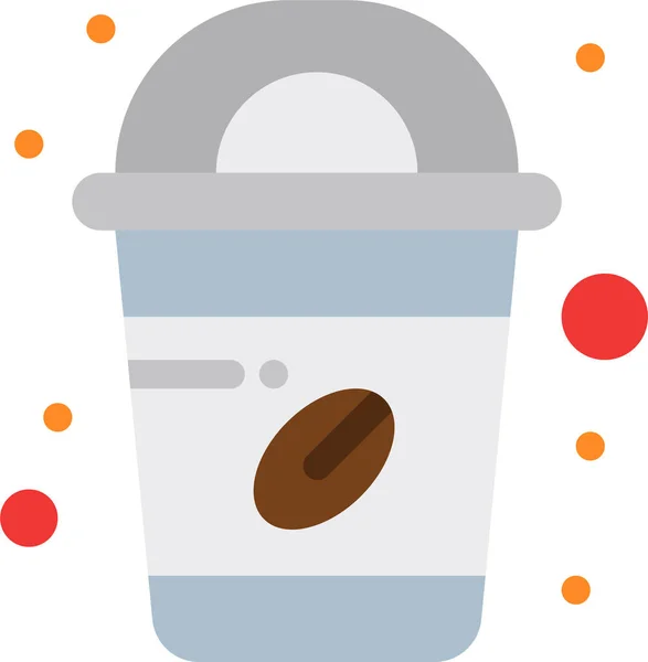 Tasse Café Starbucks Icône Dans Style Plat — Image vectorielle