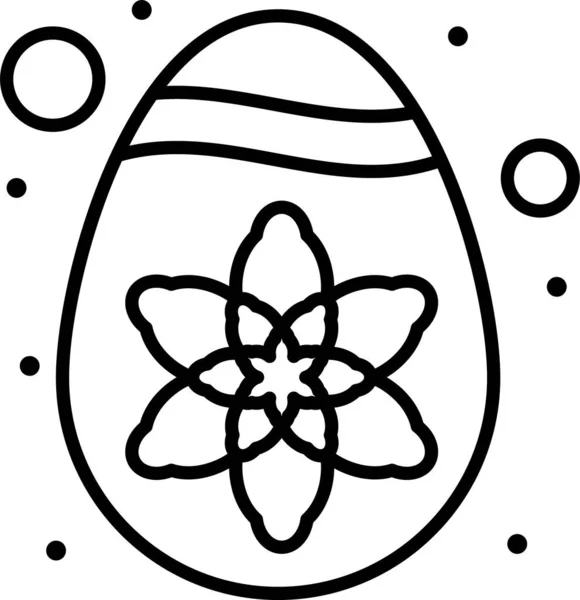 Decoration Easter Egg Icon Easter Category — Stock Vector
