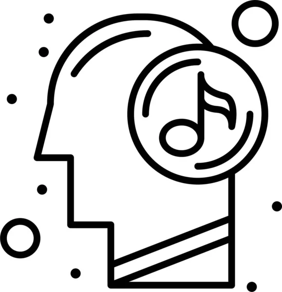 Ikona Muzyki Ludzkiego Umysłu — Wektor stockowy