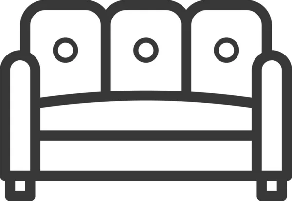 Іконка Комфорту Стільця Контурному Стилі — стоковий вектор