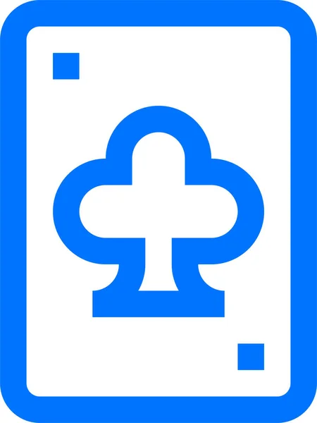 Kaart Club Clubs Pictogram Omtrek Stijl — Stockvector