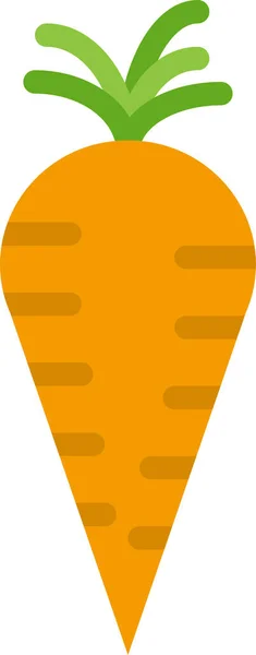 Carrot Thanksgiving Vegetable Icon Flat Style — Stockvector