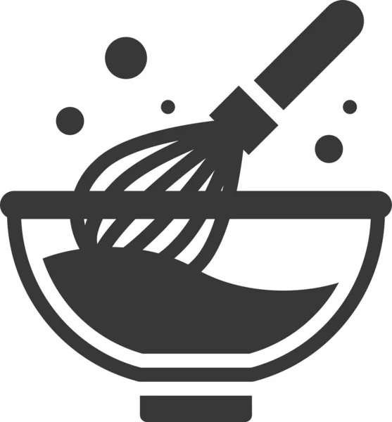 Bakkerij Koken Ingrediënt Pictogram Massieve Stijl — Stockvector