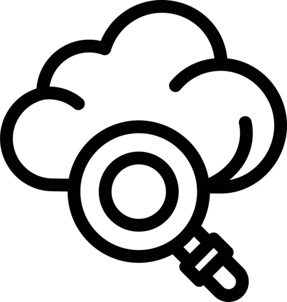 Εικονίδιο Τεχνολογίας Cloudresearch — Διανυσματικό Αρχείο
