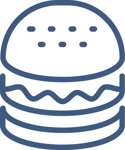 Hambúrguer Cheeseburger Cozinhar Ícone — Vetor de Stock