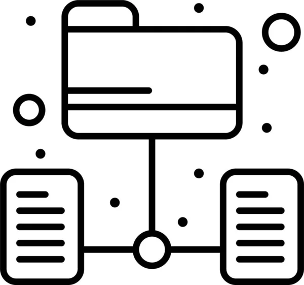 Datenordner Netzwerksymbol — Stockvektor