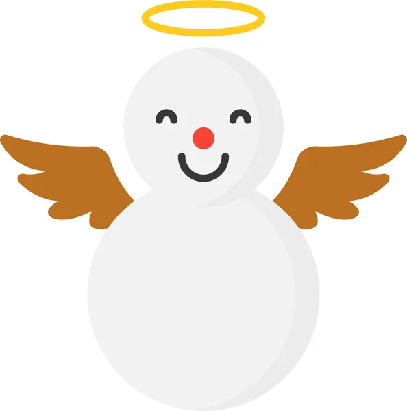Christmas Holiday Snow Icon Flat Style — Stock Vector