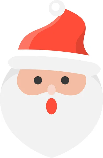 Avartar Emoji Santa Ícone Estilo Plano — Vetor de Stock