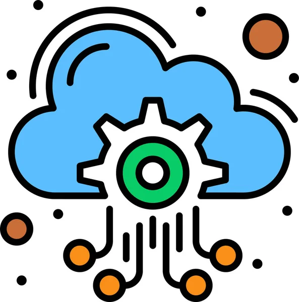 Cloud Hosting Server Ikon — Stock vektor