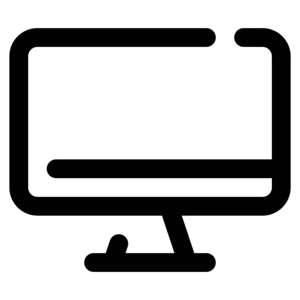 Desktop Mac Symbol Umrissstil — Stockvektor
