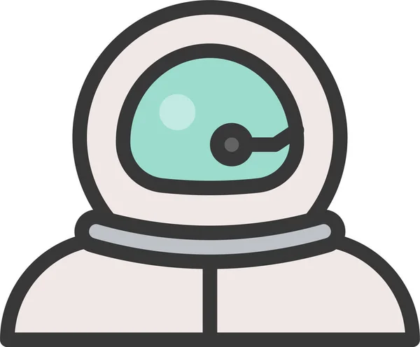 Astronaut Avartar Science Icon Filledoutline Style — Wektor stockowy