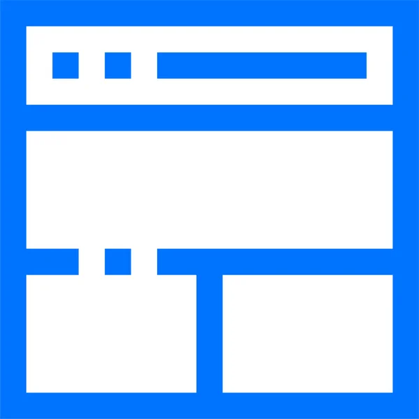 Icona Del Layout Del Diagramma Flusso Del Browser — Vettoriale Stock