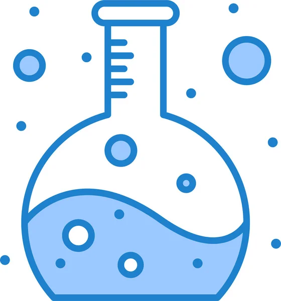 Chemie Experiment Flaschensymbol — Stockvektor