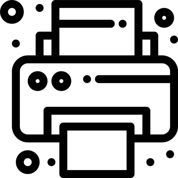 Ikon Perlengkapan Pencetak Kantor Dalam Kategori Kantor - Stok Vektor