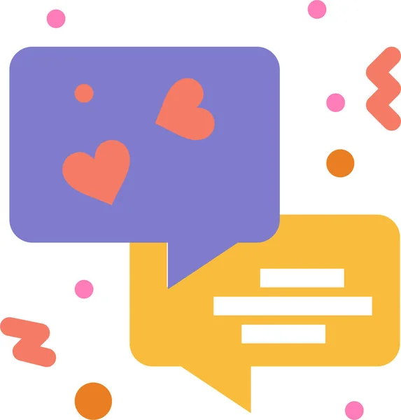 Chat Communication Amour Icône Dans Catégorie Loveromance — Image vectorielle